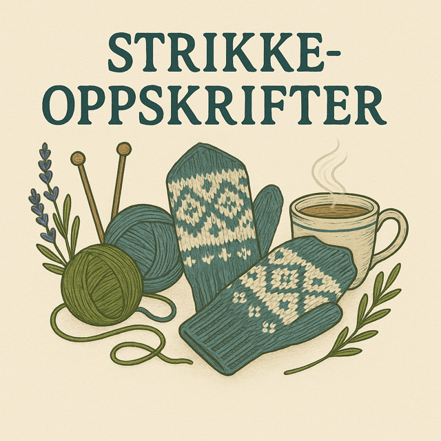 Strikkeoppskrifter  -